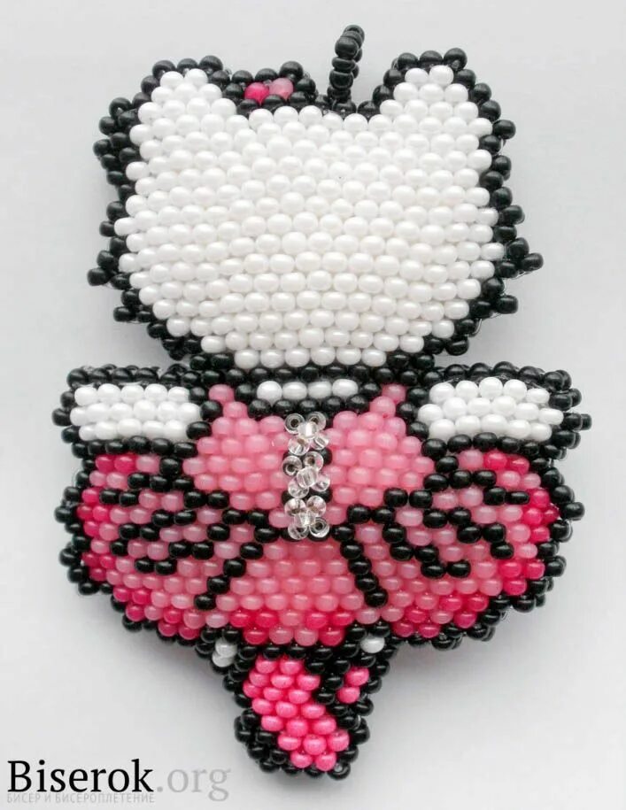 Как сплести hello kitty из бисера