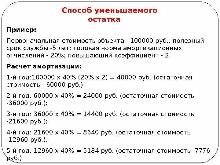 Фотографии АМОРТИЗАЦИОННЫЕ ОТЧИСЛЕНИЯ СПОСОБОМ УМЕНЬШАЕМОГО ОСТАТКА