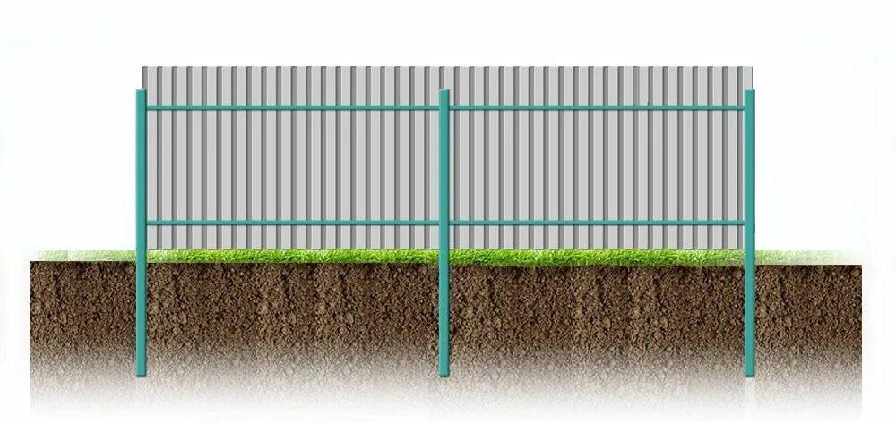 Сколько стоит установка забора из профнастила цена. Монтаж забора из профлиста высотой 2м. Забор из профлиста высотой 2 метра схема. Схема забора из профлиста высотой 2м с8-0,45. Забор из профильной трубы 40х20 с шагом 20 мм.