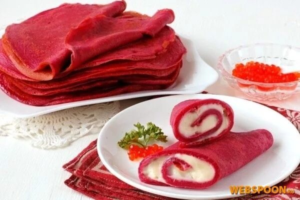 Красные блины рецепт с фото Розовые блинчики Блинчики, Рецепты, Еда