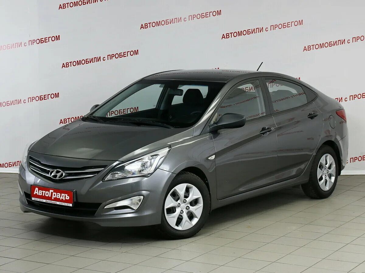 Автомобили с пробегом хундай. Hyundai Solaris 2016. Hyundai Solaris 2015. Хендай Солярис 2014 серый. Hyundai Solaris 1 Рестайлинг серый.