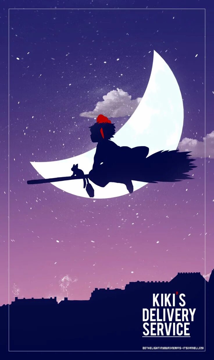 ВЕДЬМИНА служба доставки Постер. Kiki's delivery service. Ведьмина служба доставки на телефон