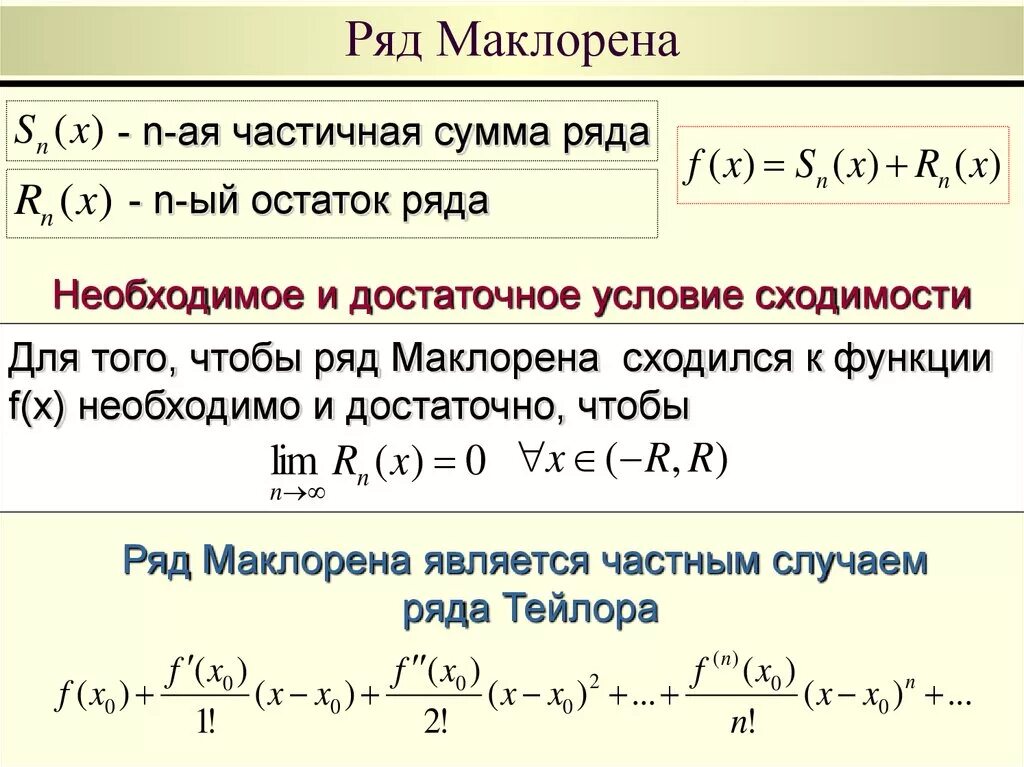 Ряд Маклорена это степенной ряд. Ряд Маклорена 1/1-x. Формула разложения функции в ряд Маклорена. Разложении функции в степенной ряд ряд Маклорена. Тейлор 1 1 x