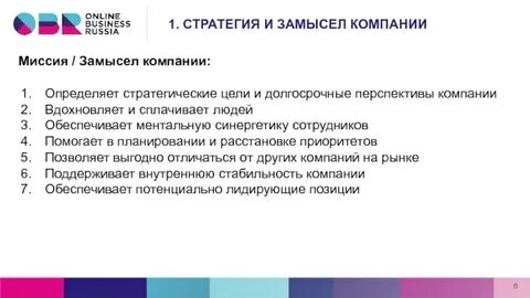 Цель компании что это