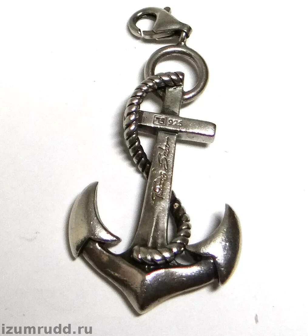 кулон якорь hwpt032. серебряный кулон якорь. серебряный якорь. серебряный якорь. подвеска якорь серебро.