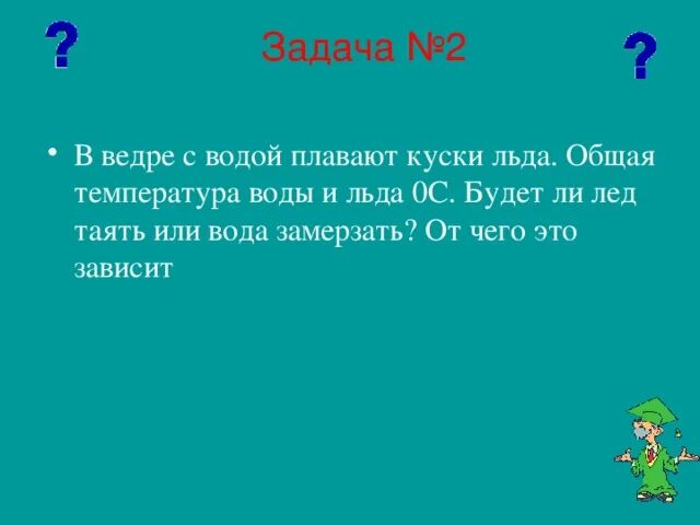 В ведре плавают куски льда