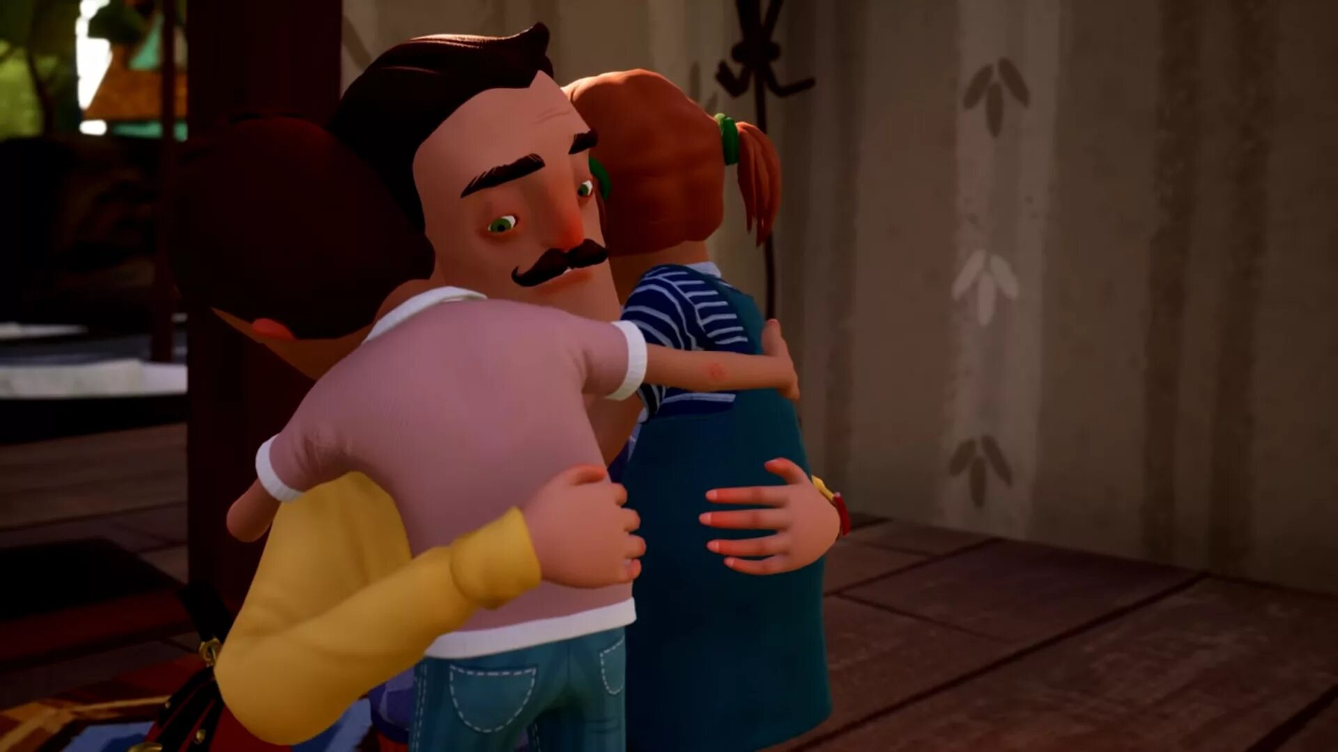 Hello neighbor hide. Игра hello neighbor прятки. hello neighbor семья. привет сосед прятки. семья привет сосед игра.