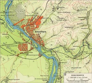 Географическая карта новосибирска