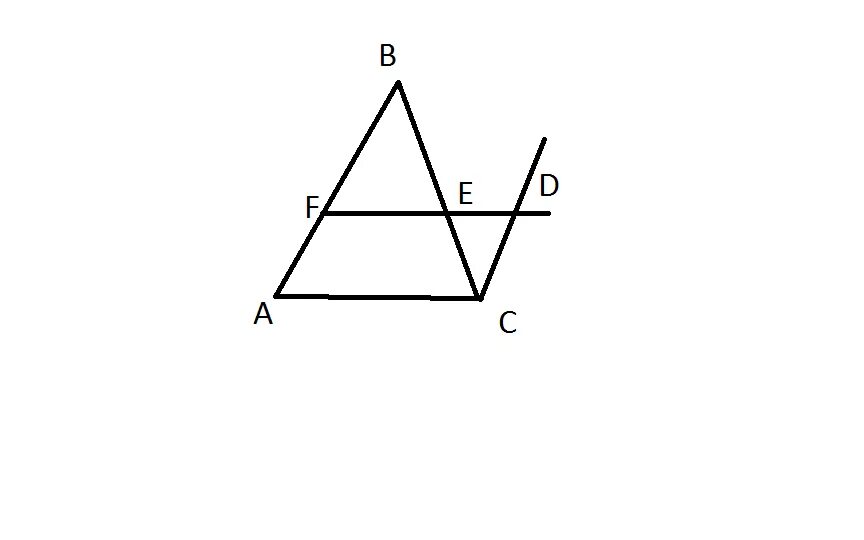 EF параллельно CD. На рисунке прямые CD И EF параллельны сторонам треугольника ABC. В треугольнике CED. Треугольник ABC черно-белый рисунок.