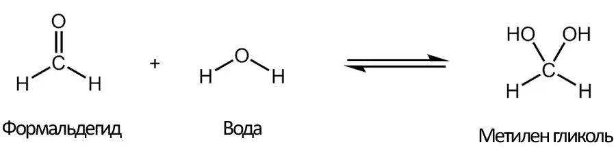 Для формальдегида характерно. Формальдегид и вода реакция. Метилен гликоль+формальдегид. Формальдегид плюс вода. Метаналь и вода реакция.