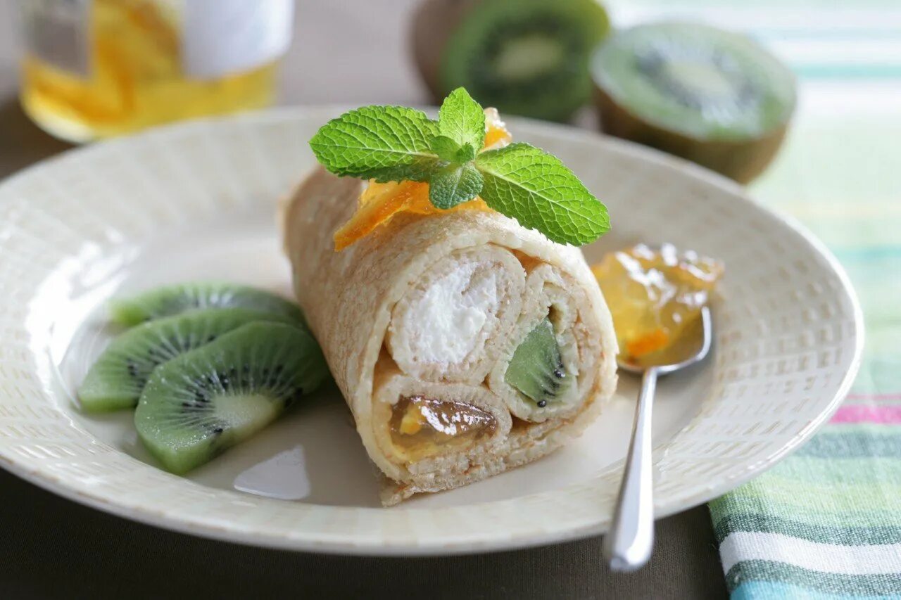 Оригинальное печенье. Полосатые блинчики. Самый оригинальный рецепт. Необычная подача блинов. Самый оригинальный рецепт.