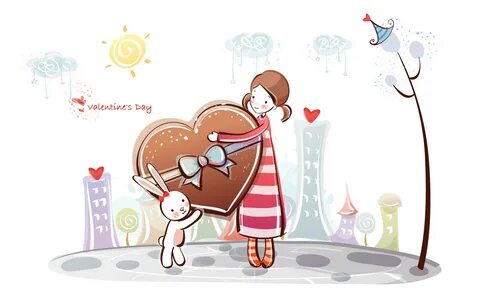Cartoon Valentines Day Wallpaper (62+ images)