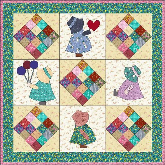 Пэчворк фото схемы для начинающих Boxes and Bows 3-yard Quilt Pattern Digital Download Etsy Patchwork quilt patt