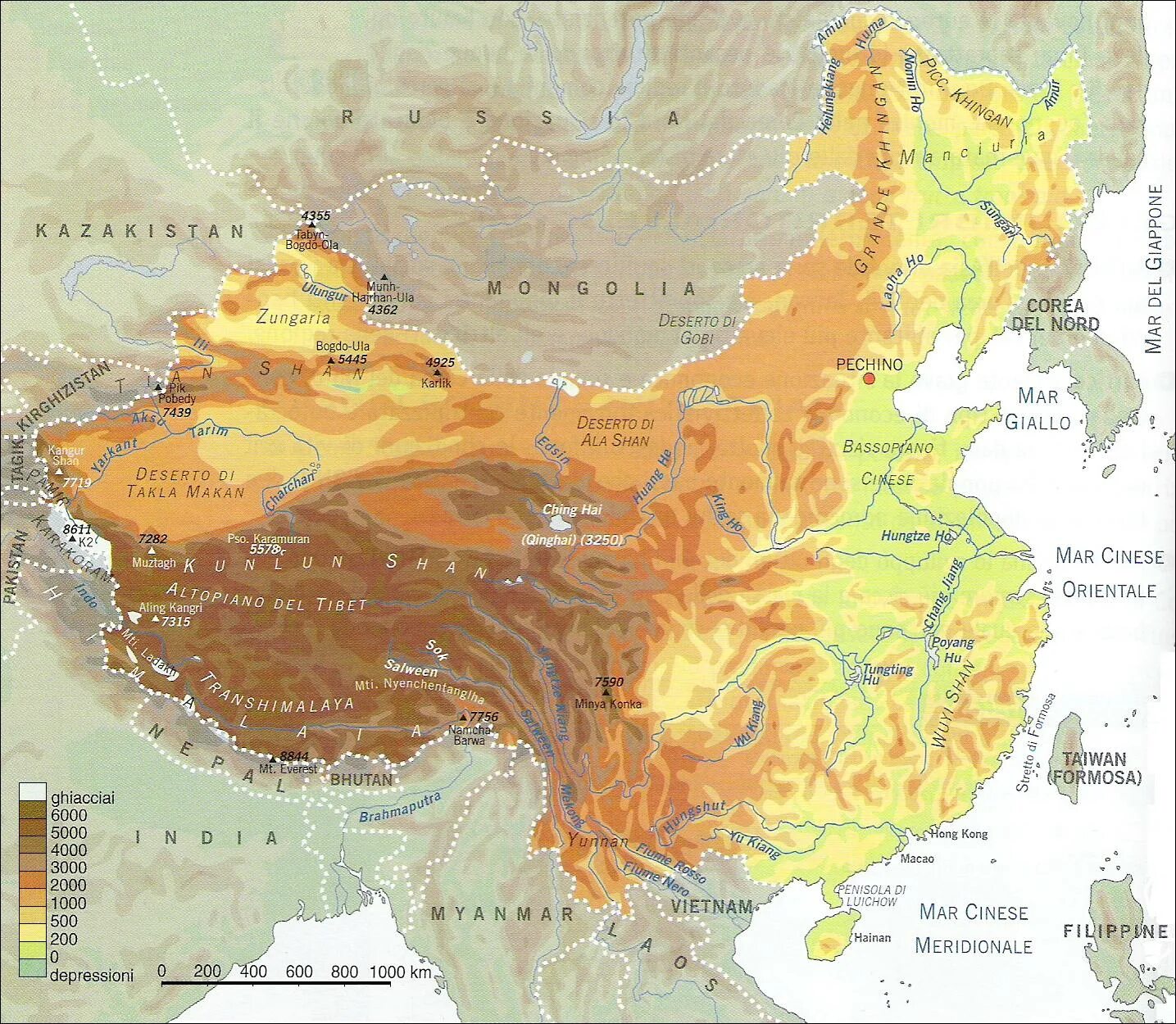 Средняя высота китайской равнины. Великая китайская равнина на карте Азии. Такла-Макан Тибет. Пустыня Такла-Макан на карте Китая. Великая китайская равнина на карте.