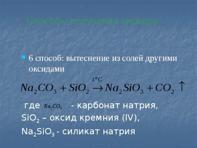 Оксид цинка и карбонат натрия реакция