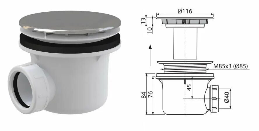 Сифон для поддона Alca Plast a49b. Сифон для душевого поддона Wirquin d 90 мм. A49cr ALCAPLAST. Сифон для поддона Алкапласт 90.