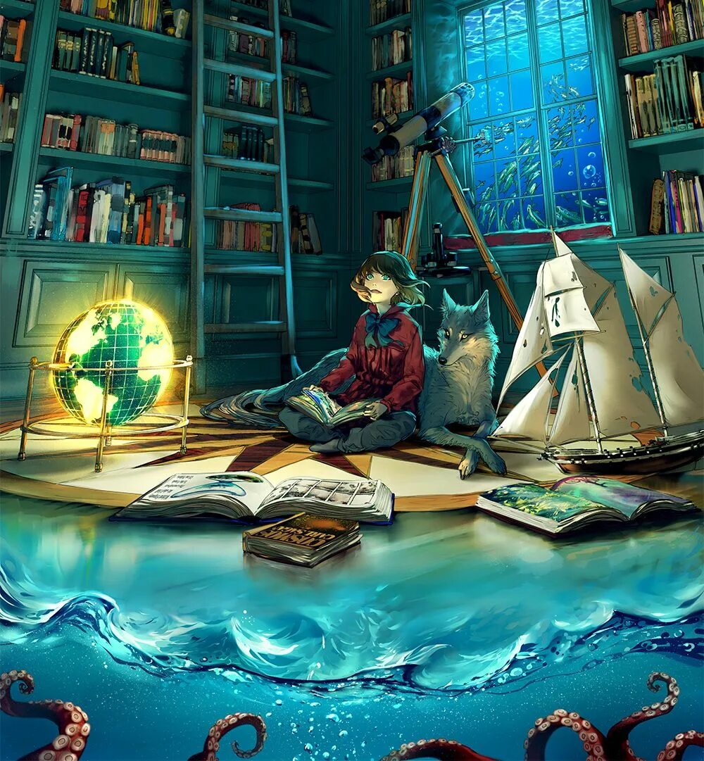 Приложение бесплатных фэнтези книг. Книжные арты. книга арт. мир книг арт. волшебная библиотека.