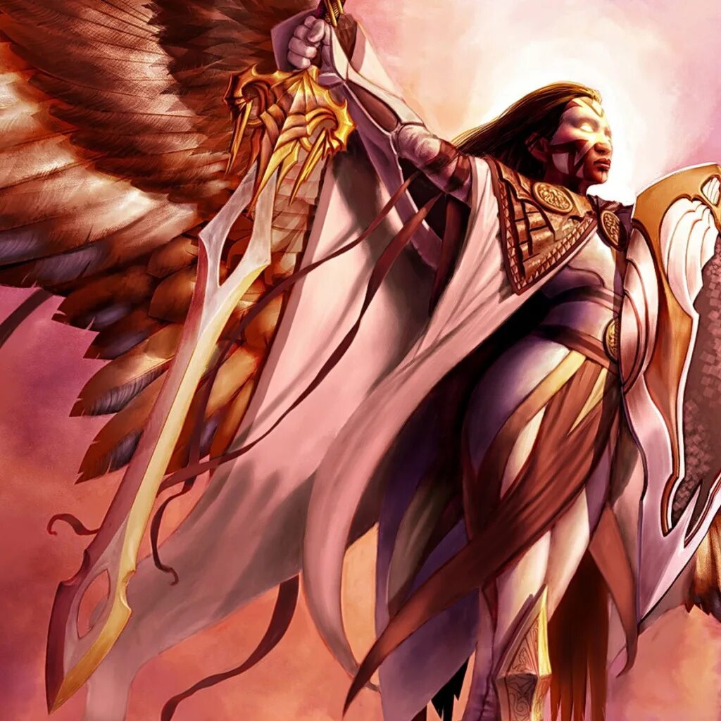 Angels standing guard round the