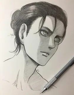 Anime Drawings Sketches, Cool Art Drawings, Eren Jaeger, Anime Character Dr...