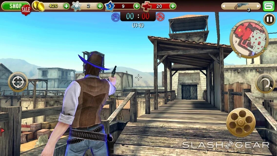 Игры 6 ю. Six Guns игра. Six-Guns геймплей. Six Guns костюм мора. Six Guns Gameloft.