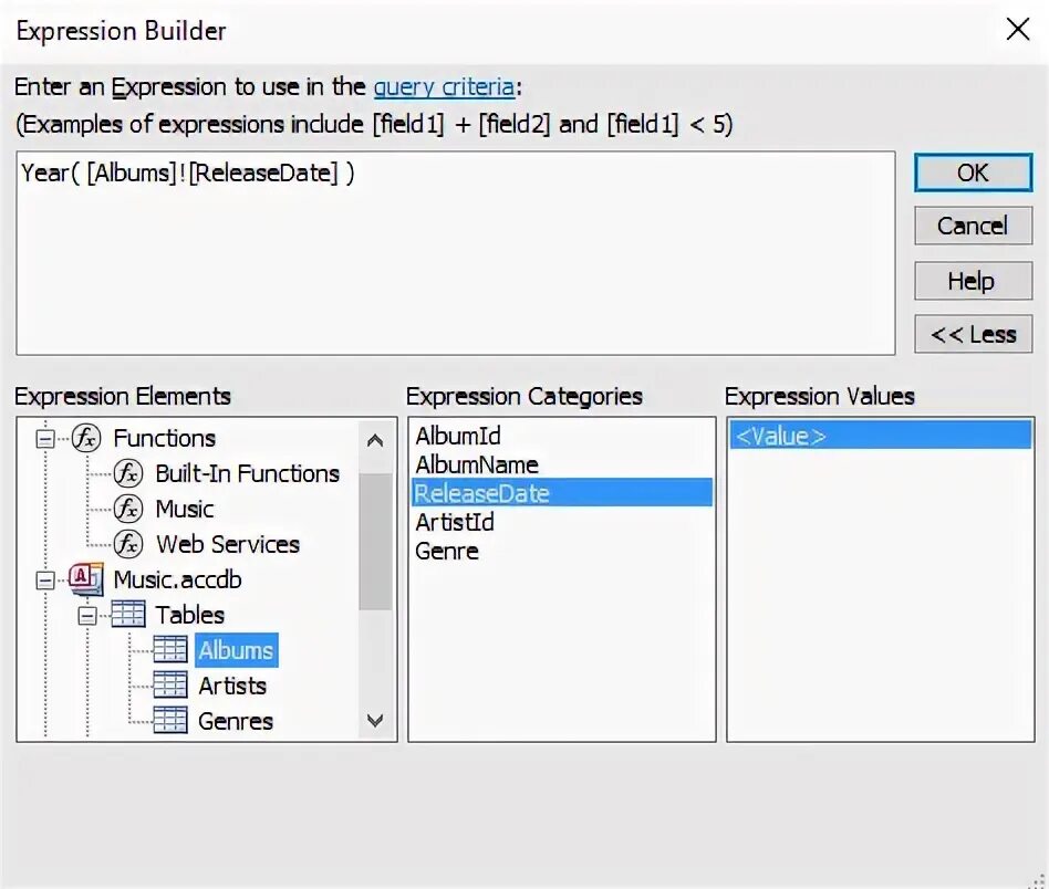 Query expression