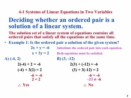 Equation system