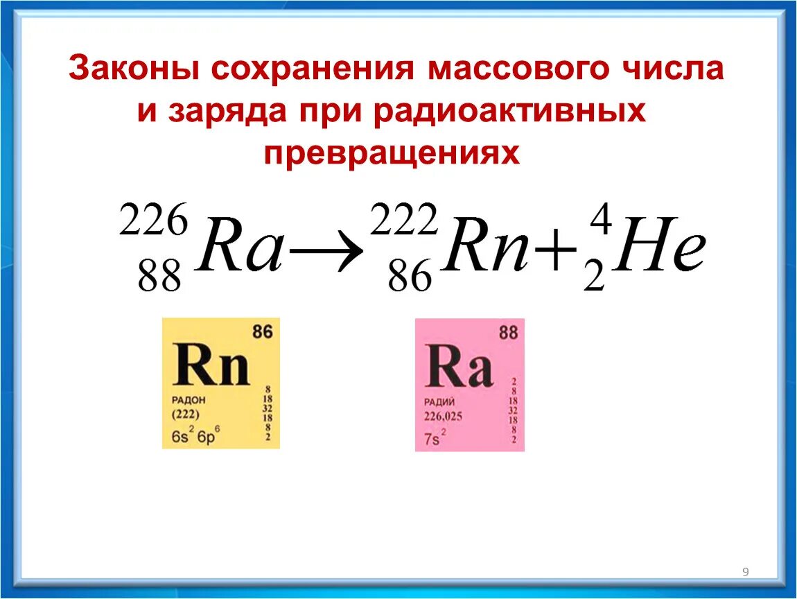 Закон сохранения массового числа и заряда. Радиоактивные превращения атомных ядер. Формула сохранения массового числа. Радиоактивное превращение массовое число. Массовое число близко к массе ядра выраженной