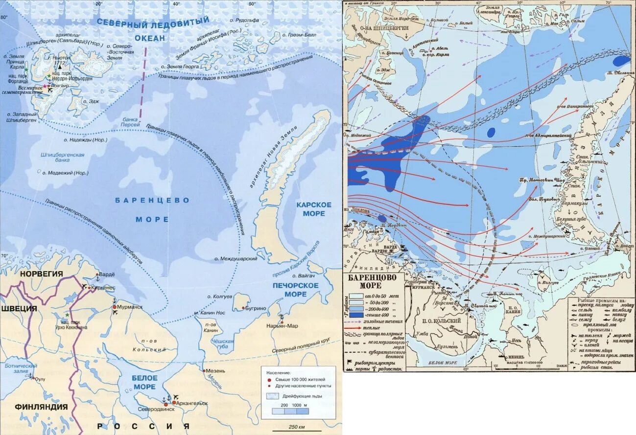 Карта островов баренцева моря. Белое и Баренцево море на карте России. Акватория Баренцева моря на карте. Карта течений Баренцева моря. Баренцево море на карте.