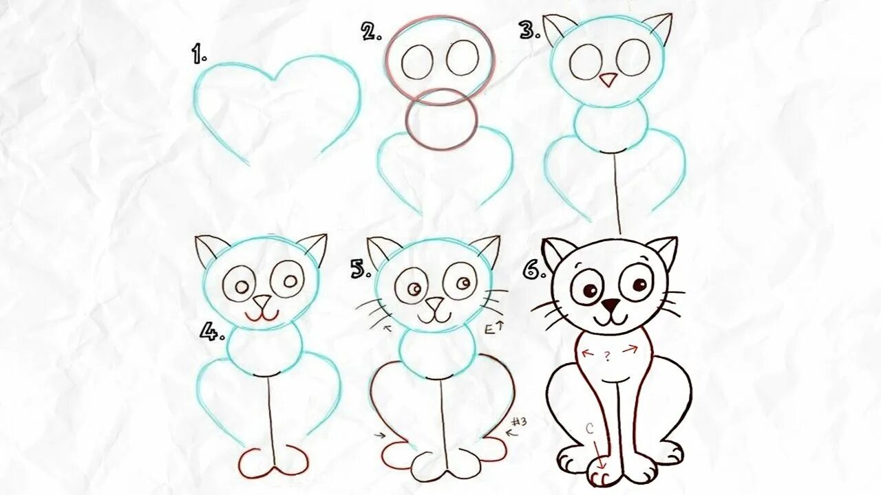 Рисовать котенка легко. Рисунки для срисовки лёгкие. Рисунки для срисовки поэтапно. Легкие пошаговые рисунки для срисовки. Пошаговые милые рисунки.