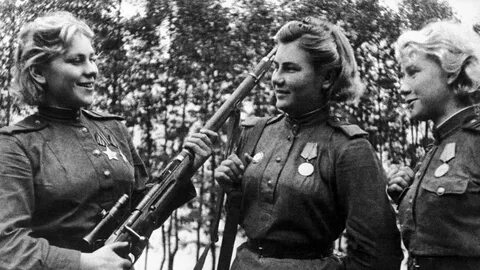 Женщина снайпер великой