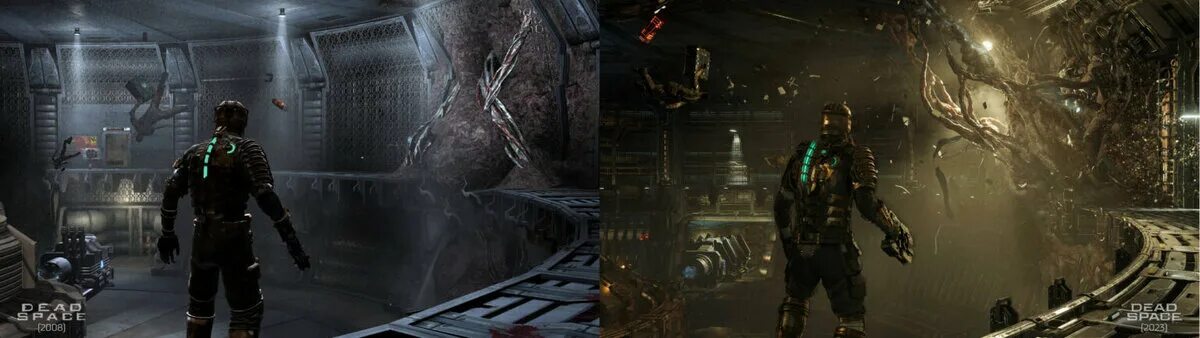 Dead space remake уровни. Dead space ремейк. dead space remake и оригинал. dead space сравнение графики.