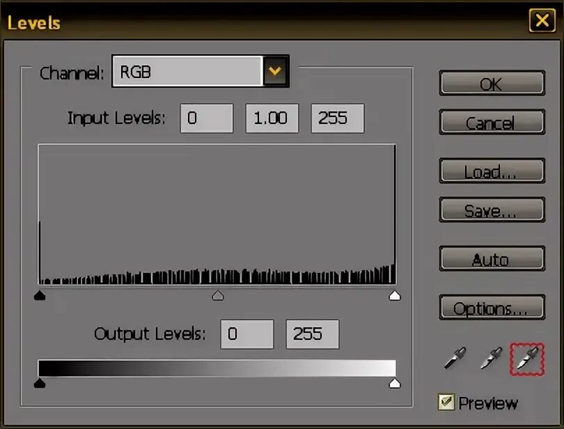 Level adjustment. Level adjustment