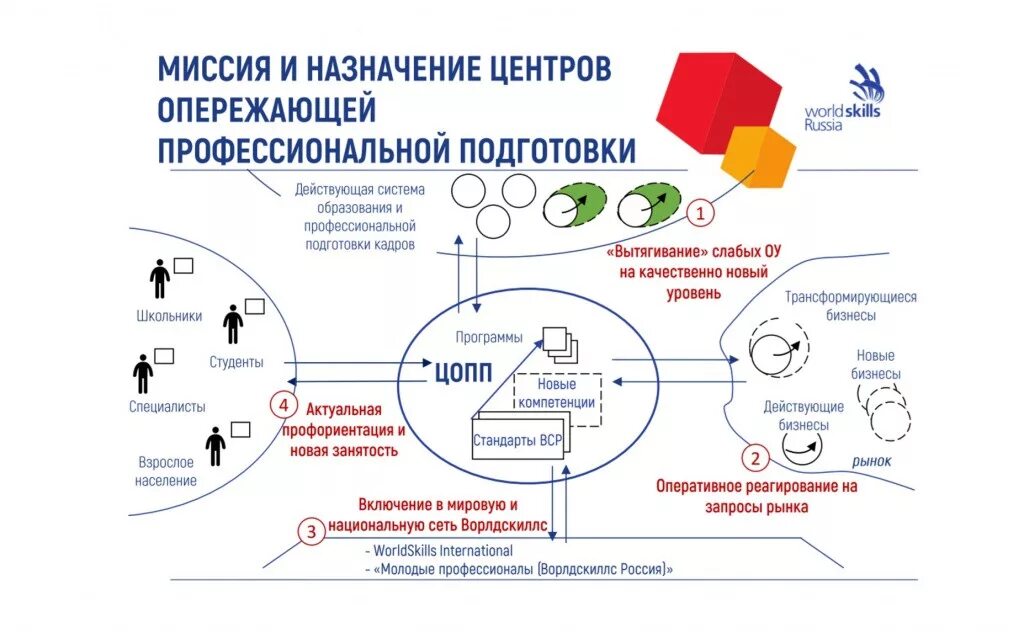 Управление организацией профессионального образования. Цопп центр опережающей профессиональной подготовки. Профессиональное обучение схема. Концепция развития центра. Схема системы опережающего образования.