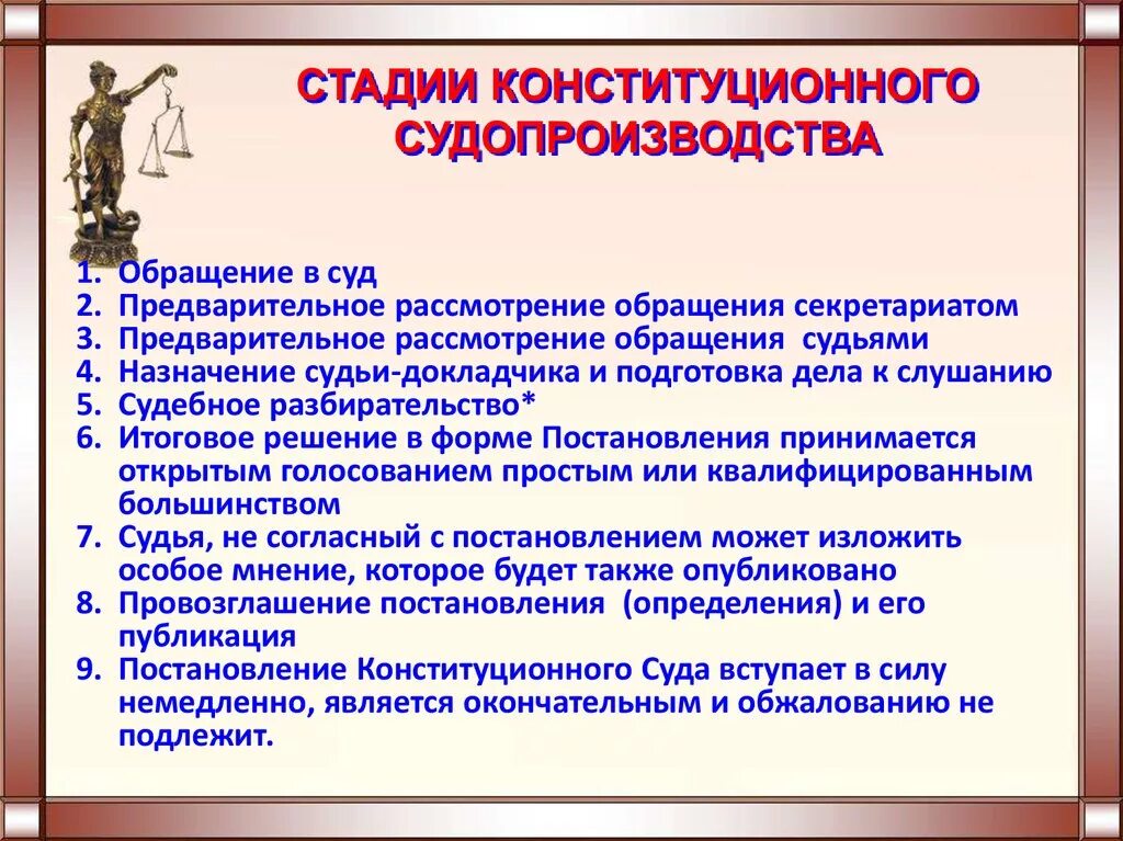 Конституционный суд о проверке гражданско процессуального. Стадии конституционного судопроизводства. Стадии конструкционного судопроизводства. Конституционное судопроизводство стадии процесса. Основные стадии конституционного судопроизводства.