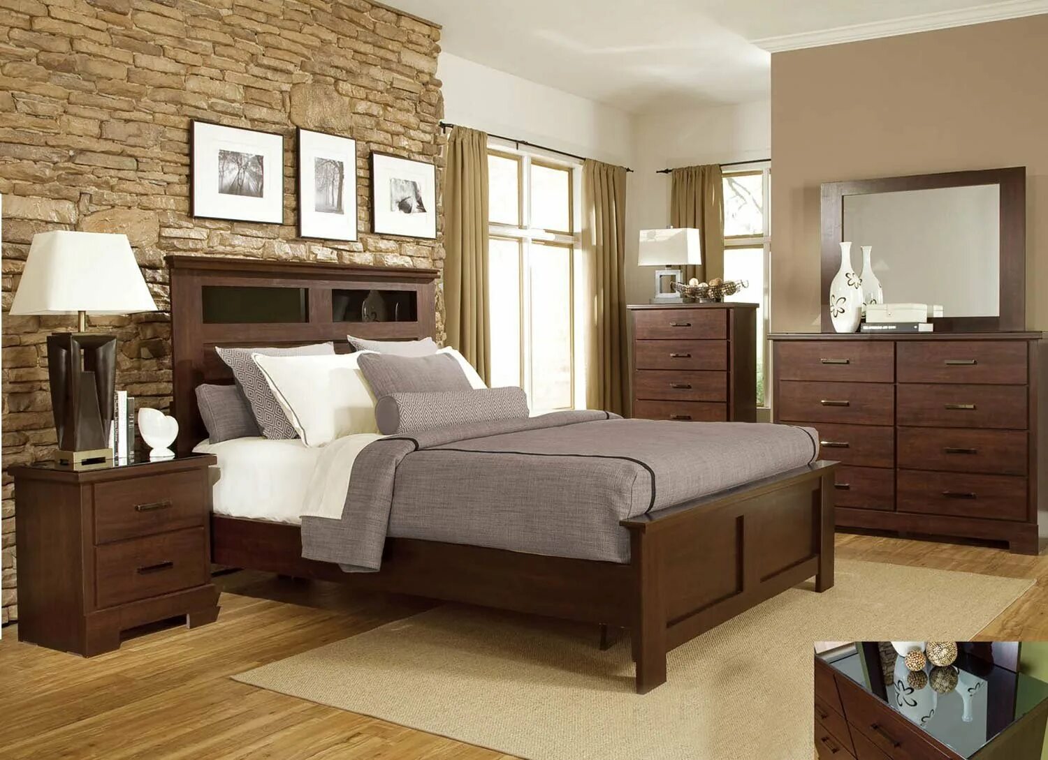 Мебель для спальни. Комната с деревянной мебелью. Спальня с темной мебелью. Спальня из дерева.