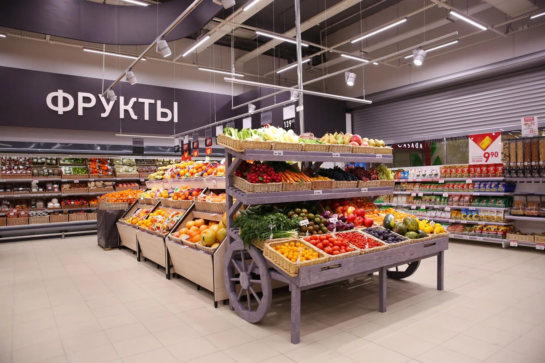 Магазин. Продуктовый магазин. Supermarket. Продуктовый гипермаркет. Торговый зал супермаркета.