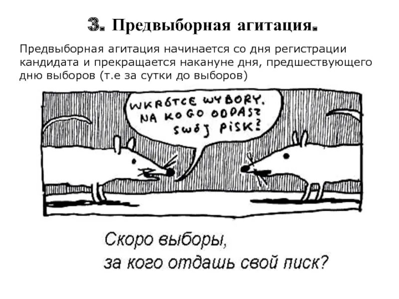 Предвыборной агитации предшествует стадия ответ