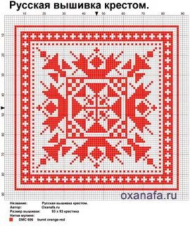 Схема русской вышивки