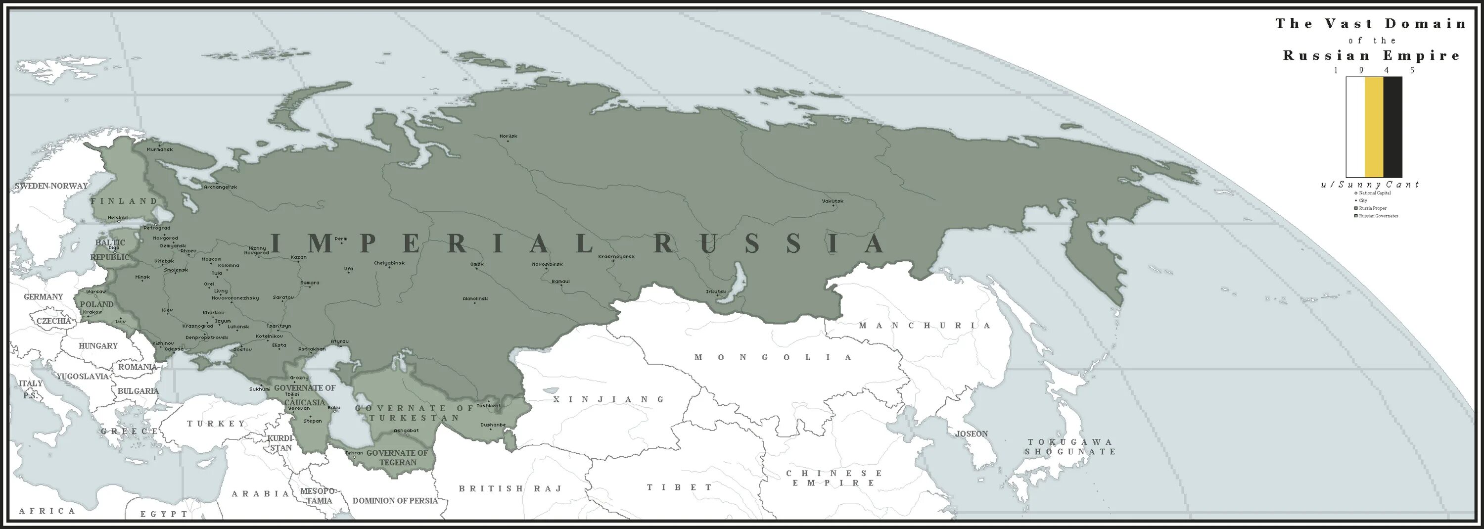 Истории российской империи на карте