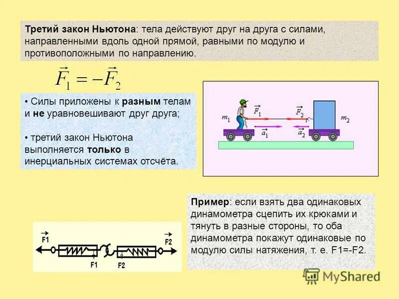 Признаки ньютона. Формула 3 закона Ньютона по физике 9 класс. Третий закон Ньютона. 2 Закон Ньютона. 3 Закон Ньютона примеры.