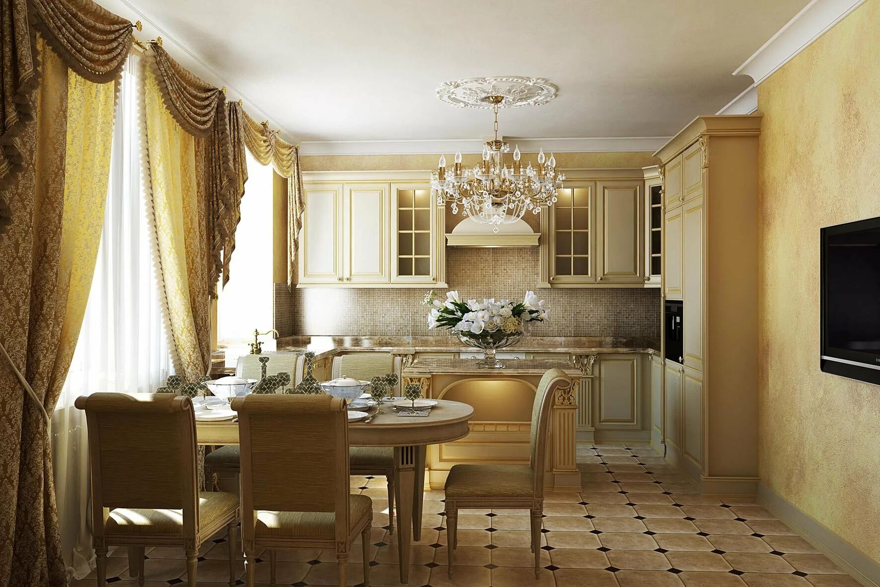 Кухня комната дизайн. Кухня в классическом стиле. Кухня в классическом сти. Кухня столовая. Красивые кухни столовые.
