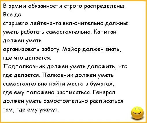 Анекдоты про армию. Анекдот про лейтенанта. Полковник должен уметь расписаться. Капитан обязан