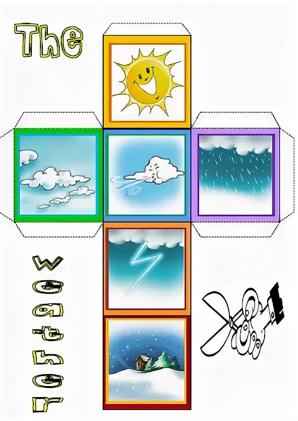 Weather dice. Кубик the weather. weather cube for kids. кубик погода. weather dice for kids.