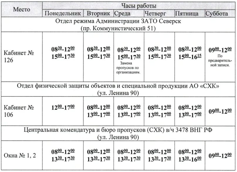 Проверить пропуск в северск