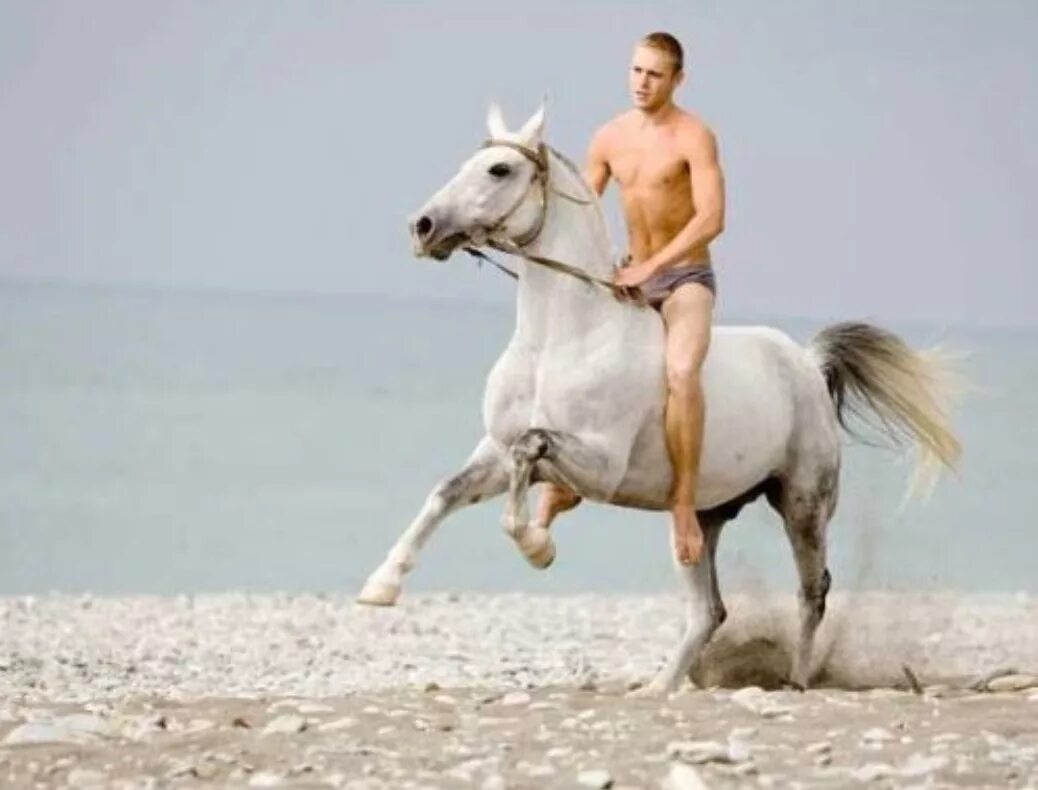 Человек на белом коне