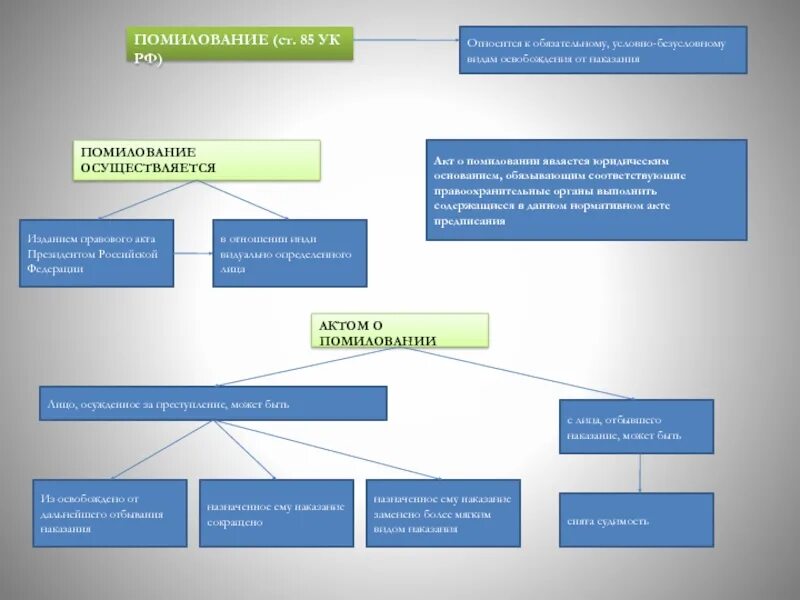 Осуществление помилования орган власти. Акт помилования. Основания помилования. Безусловные виды освобождения от наказания. Виды актов помилования.