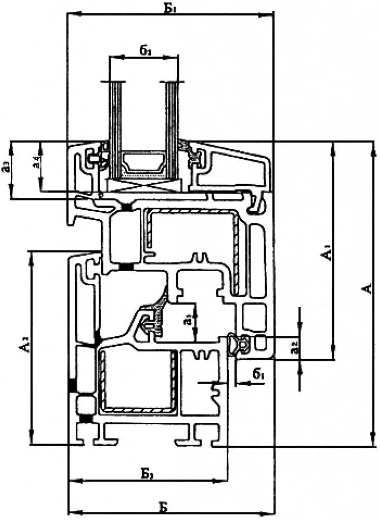 Коробка пластиковых окон. Ширина коробки оконного блока ПВХ. ГОСТ 30674-99 из ПВХ-профиля. Оконный блок ПВХ чертеж. Толщина оконного блока ПВХ.
