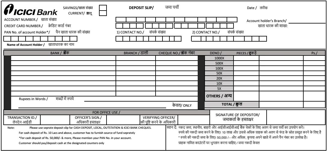 Current Bank account. Deposit Slip. Bank deposit. Bank slip