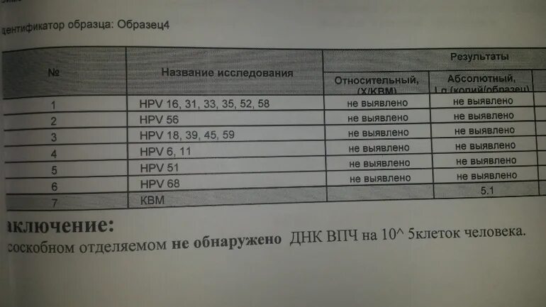 Расшифровка впч анализа у женщин в гинекологии