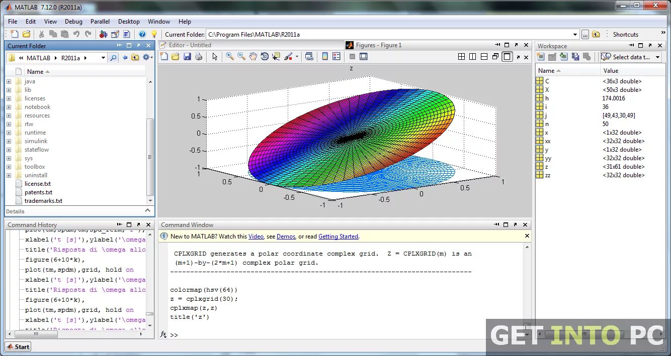 Данные в matlab. Данные в matlab